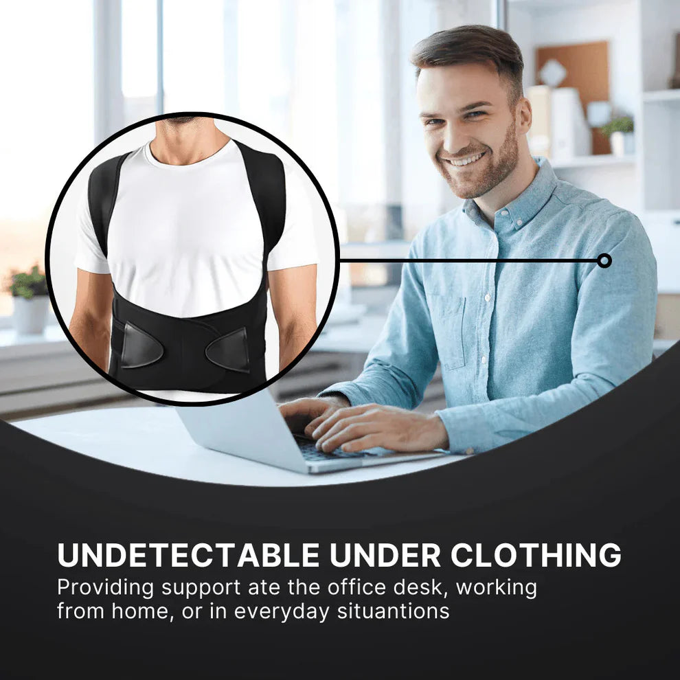 Premium Posture Corrector Shoulder Belt – Adjustable Back Support Brace for Men & Women