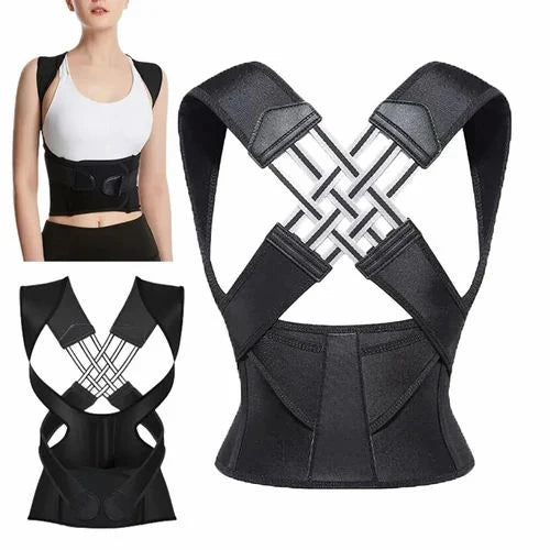 Premium Posture Corrector Shoulder Belt – Adjustable Back Support Brace for Men & Women