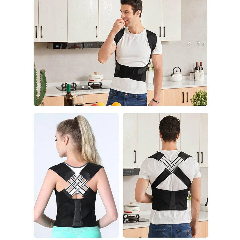Premium Posture Corrector Shoulder Belt – Adjustable Back Support Brace for Men & Women